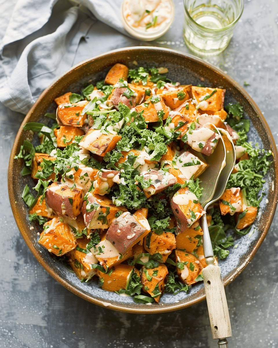 Sweet Potato Salad with Creamy Dijon Dressing