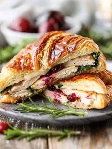 Turkey Cranberry Croissant Panini