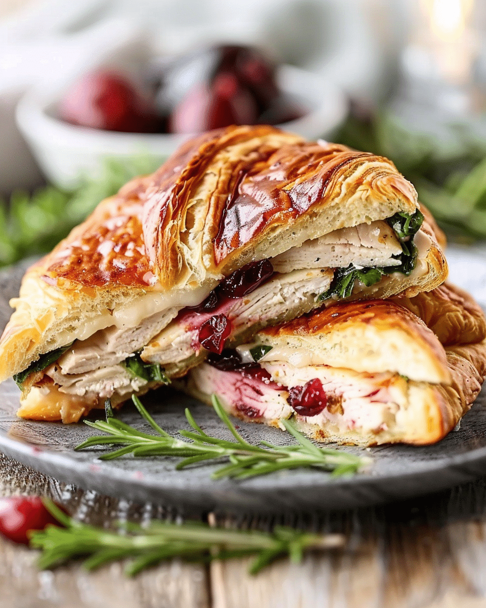 Turkey Cranberry Croissant Panini