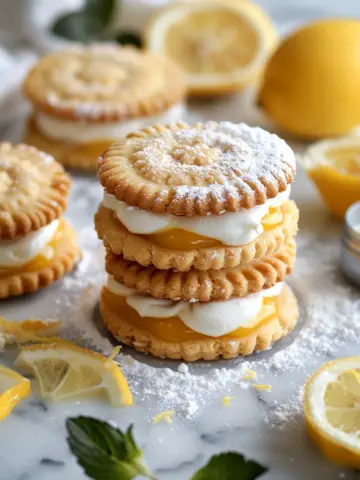 Vegan Gluten‑Free Lemon Sandwich Cookies with Zesty Lemon Curd