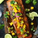 BBQ Salmon with Mango Avocado Salsa