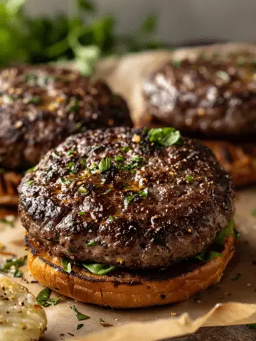 Baked Hamburgers with Garlic Butter