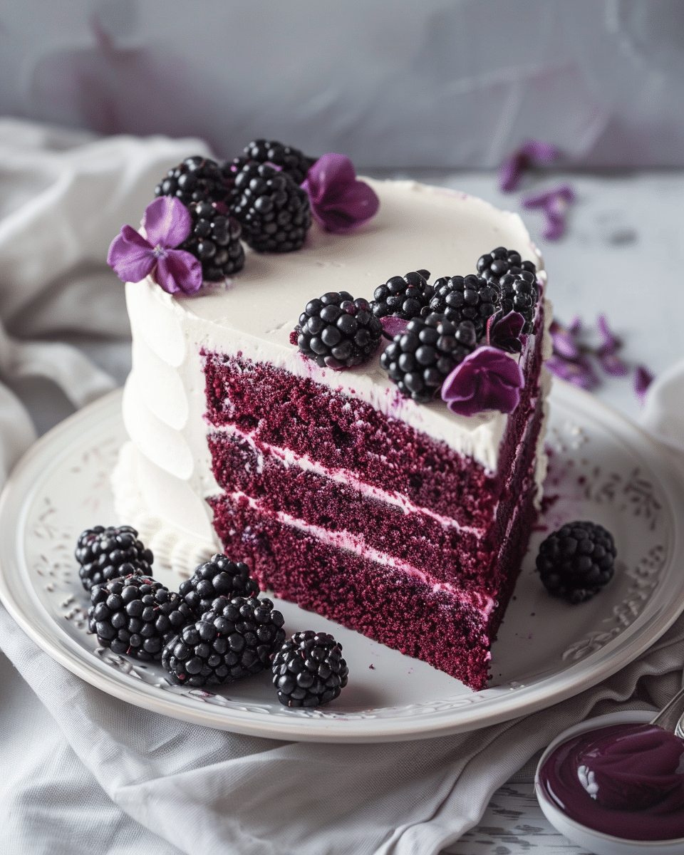 Blackberry Velvet Gothic Cake