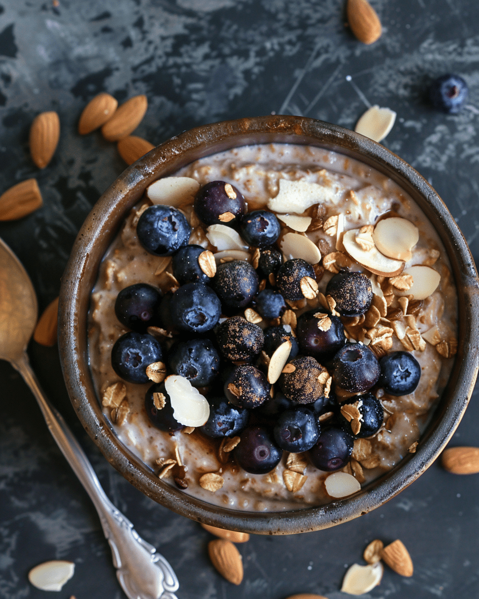 Blueberry Almond Cream Overnight Oats