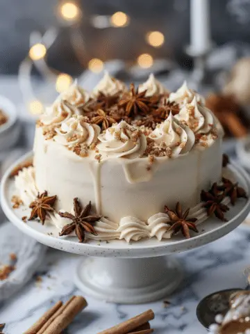 Brown Sugar Chai Cake with Cream Cheese Frosting