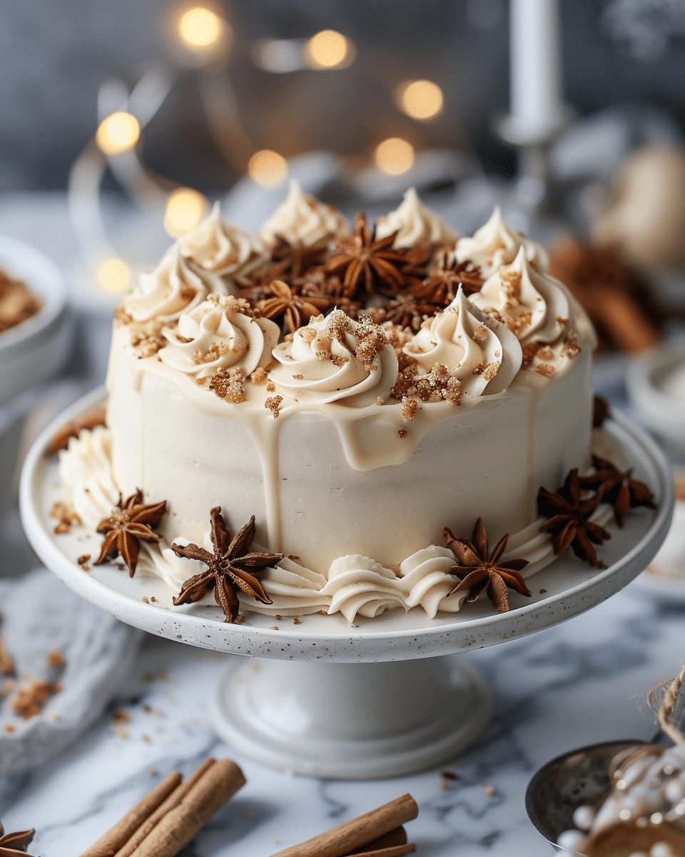 Brown Sugar Chai Cake with Cream Cheese Frosting