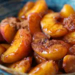 Caramelized Pan‑Fried Peaches with Cinnamon Sugar
