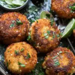 Caribbean Yucca Cakes with Garlic Lime Mojo