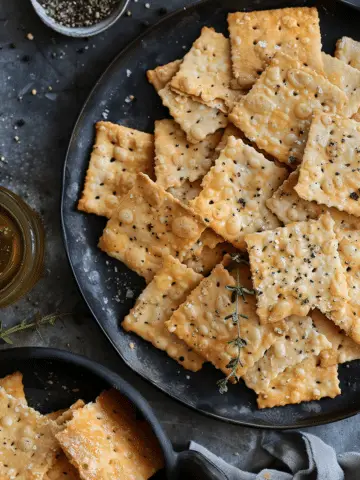 Cheddar Sourdough Discard Crackers