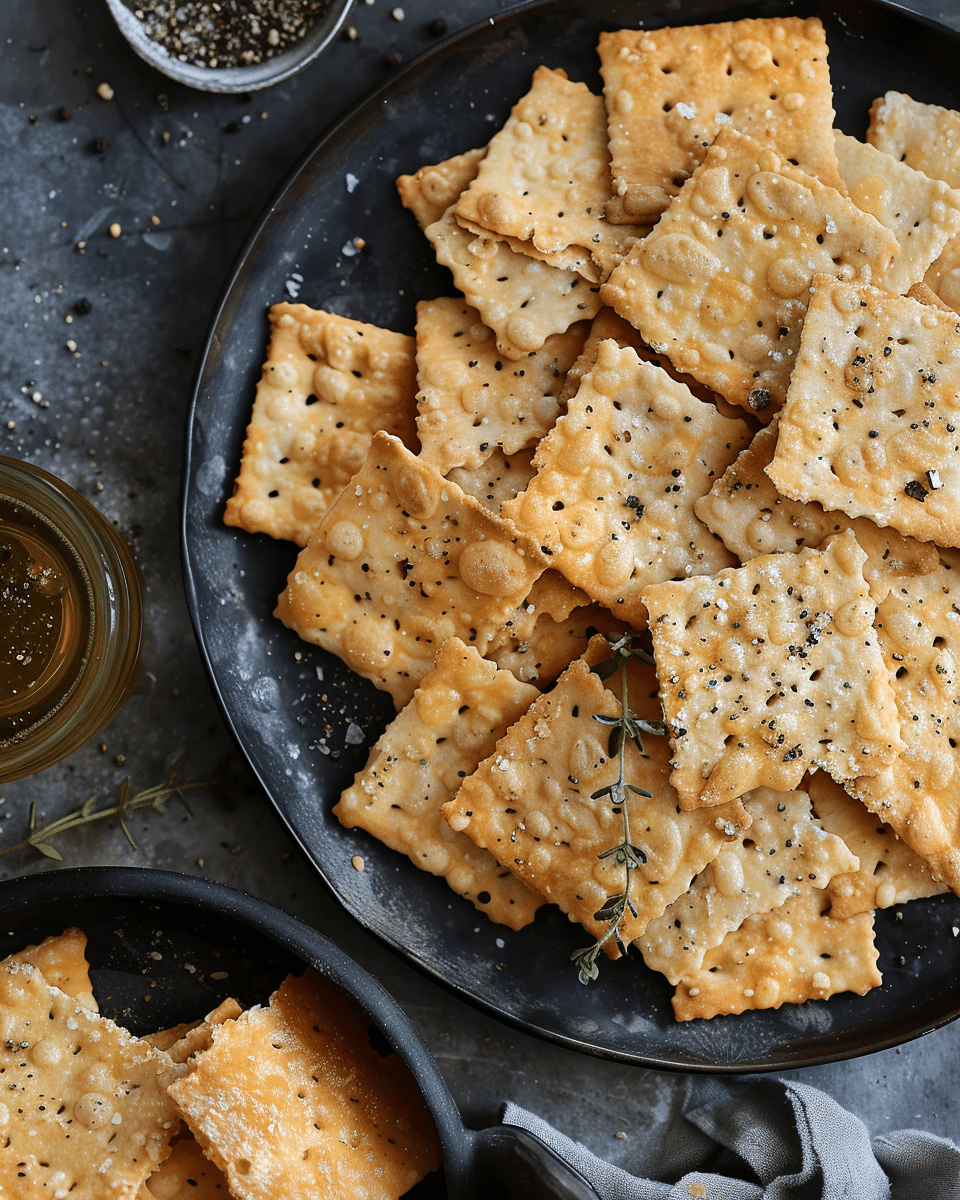 Cheddar Sourdough Discard Crackers