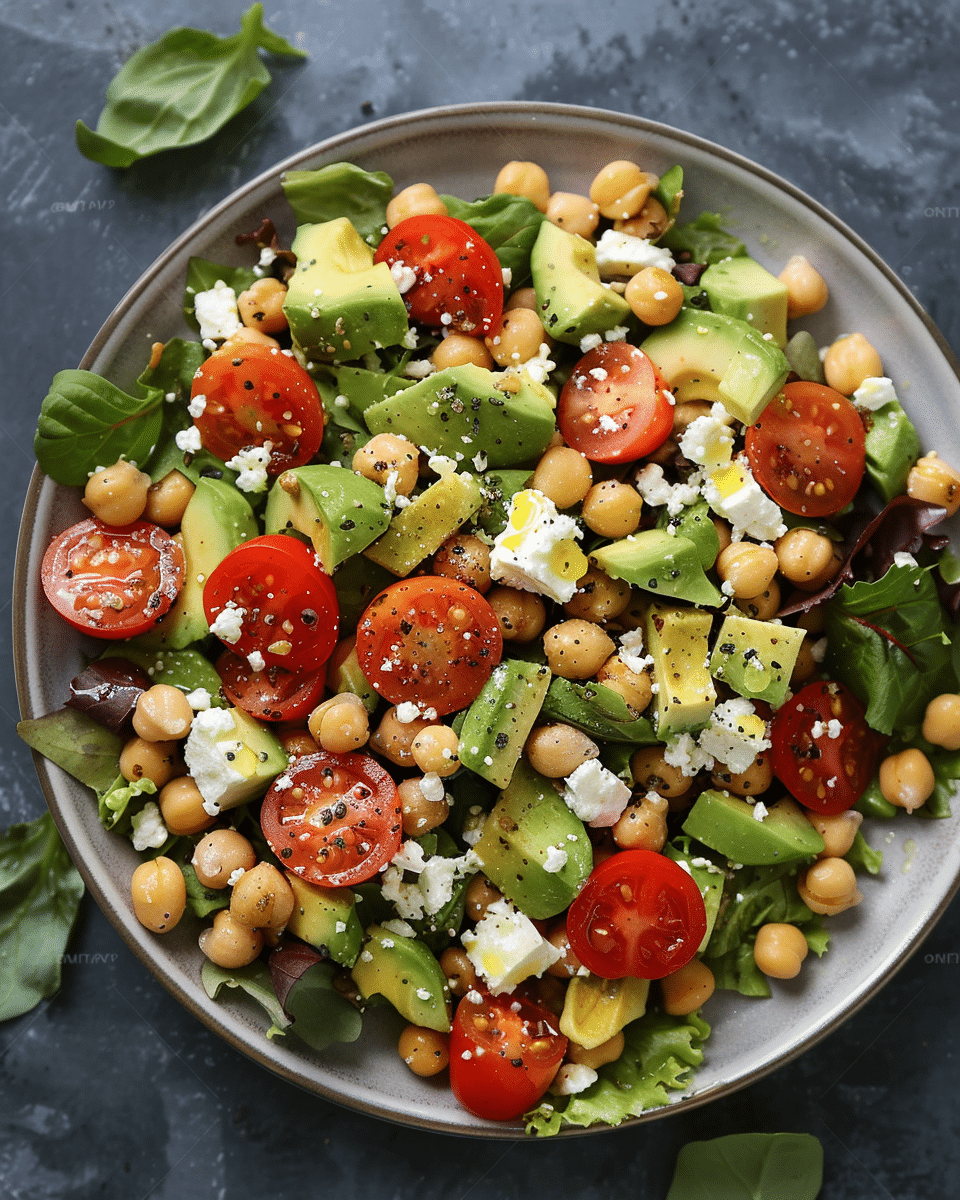 Chickpea, Feta & Avocado Summer Salad