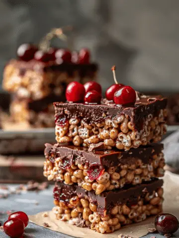 Chocolate Cherry Rice Krispies Treats