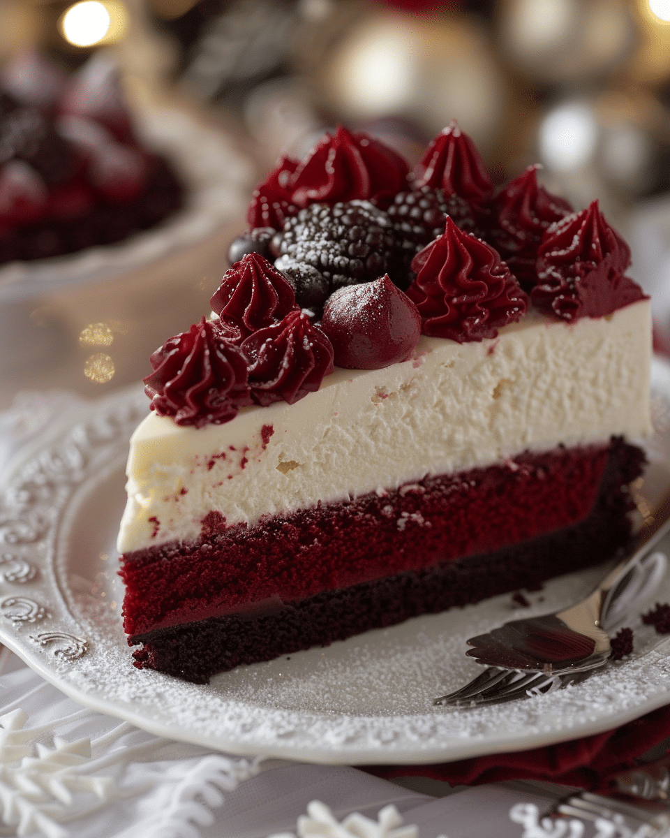 Christmas Red Velvet Cheesecake