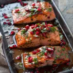 Christmas Salmon with Pomegranate Glaze