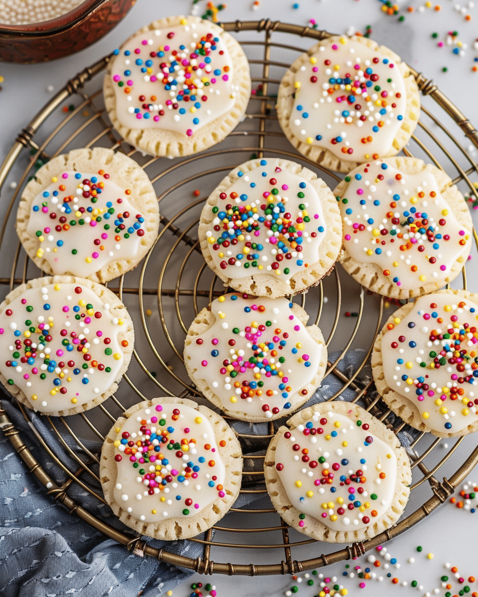 Classic Italian Iced Sprinkle Cookies