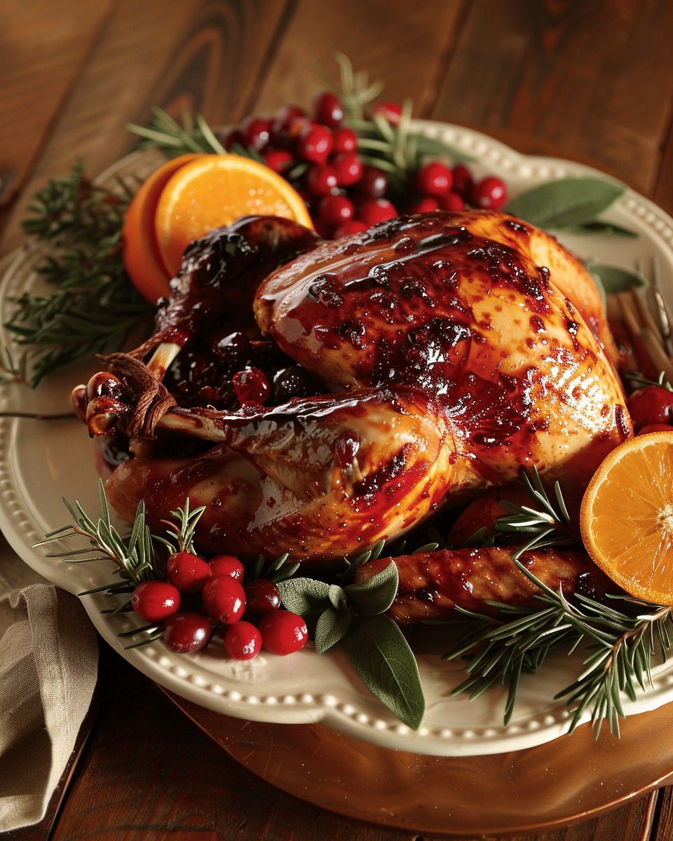Cranberry Orange Glazed Turkey Breast
