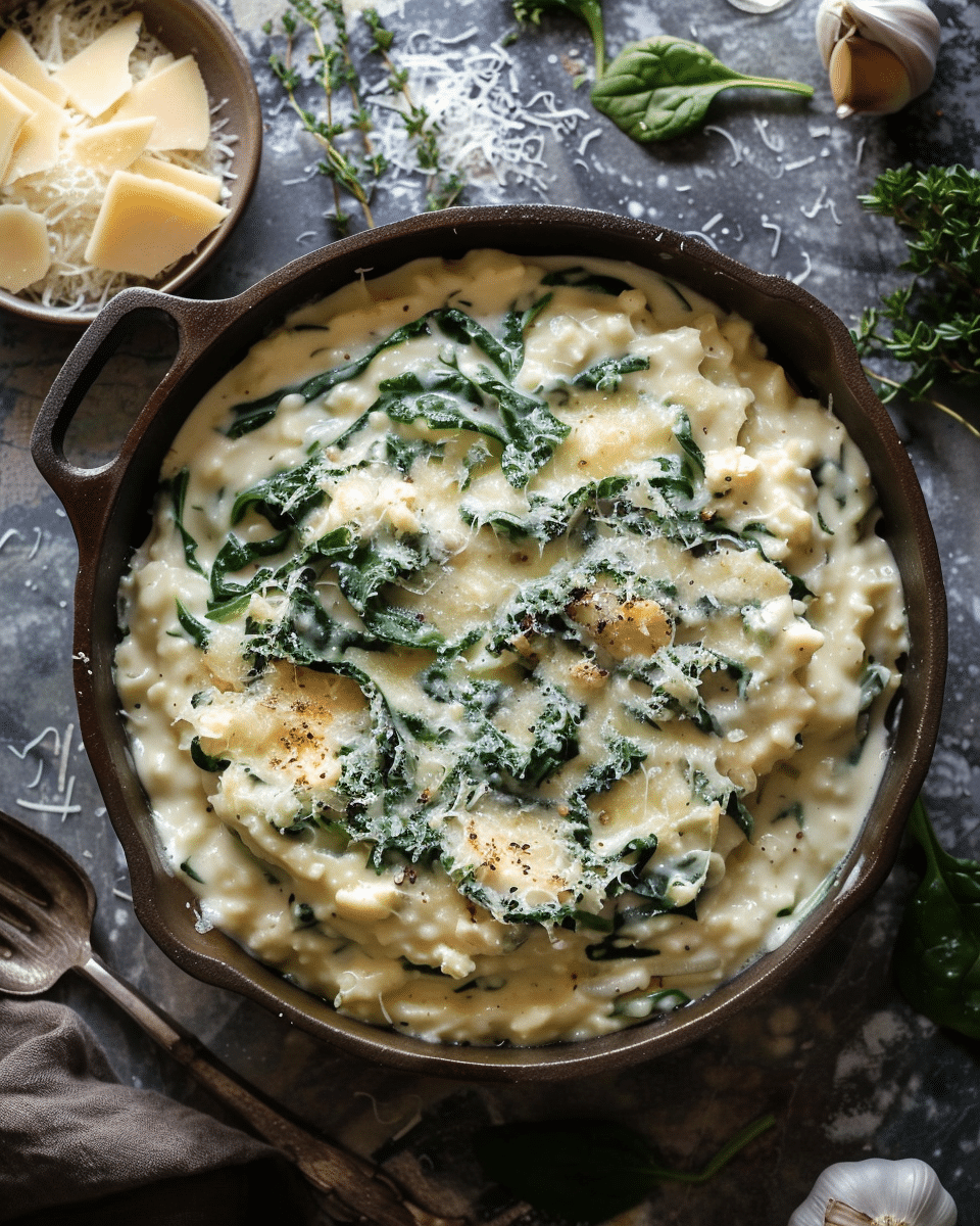 Creamy Garlic Parmesan Spinach