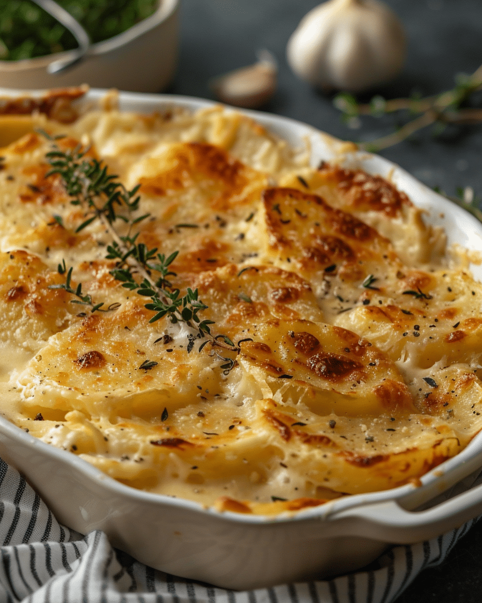 Creamy Garlic Yukon Scalloped Potatoes