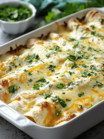 Creamy White Chicken Enchiladas
