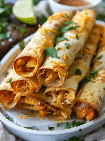 Crispy Baked Chicken Taquitos