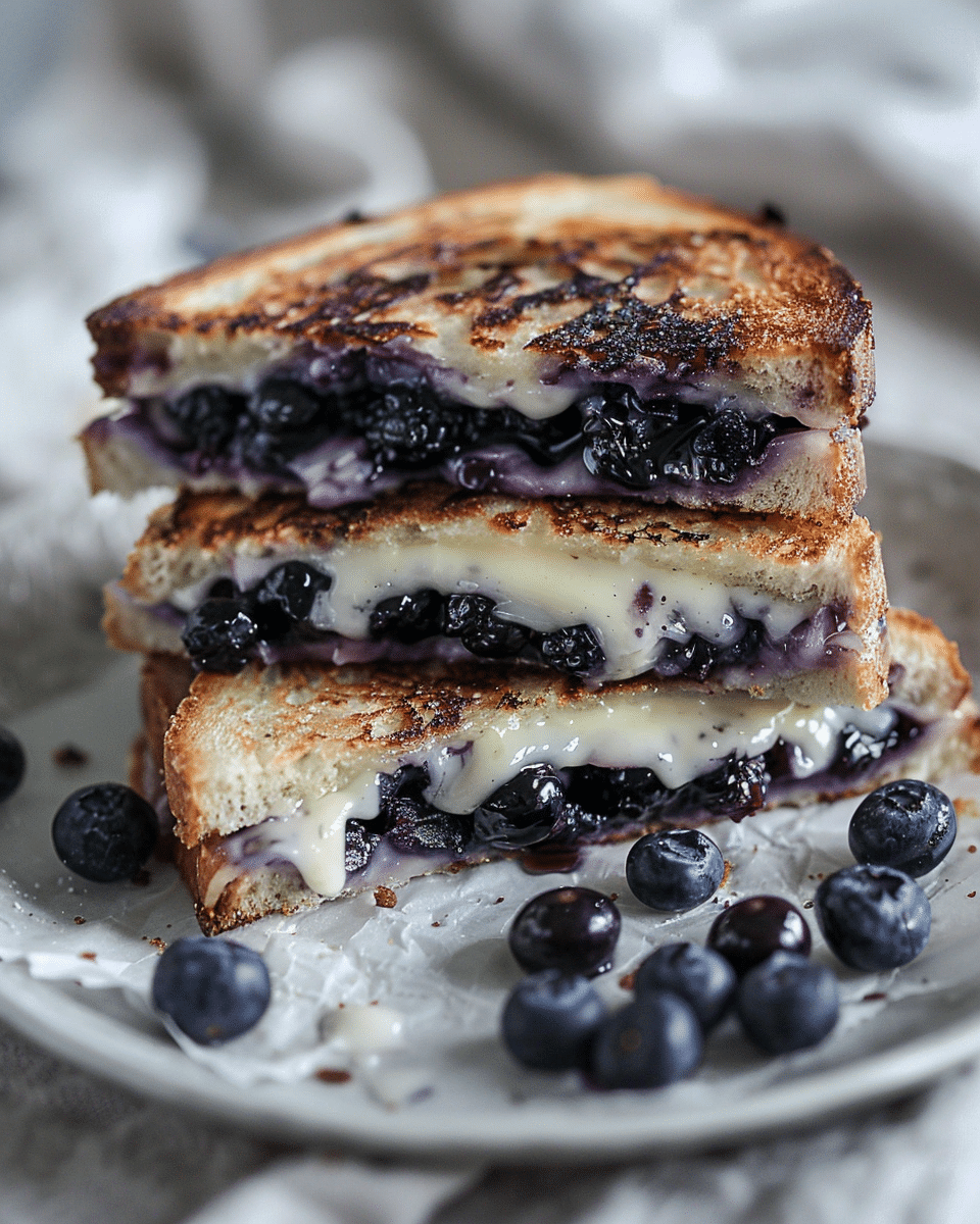 Crispy Blueberry Grilled Cheese