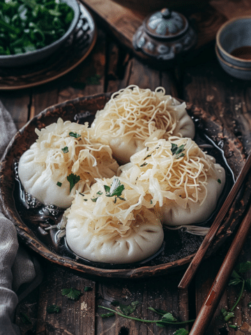 Crispy Pan‑Fried Cabbage & Noodle Buns