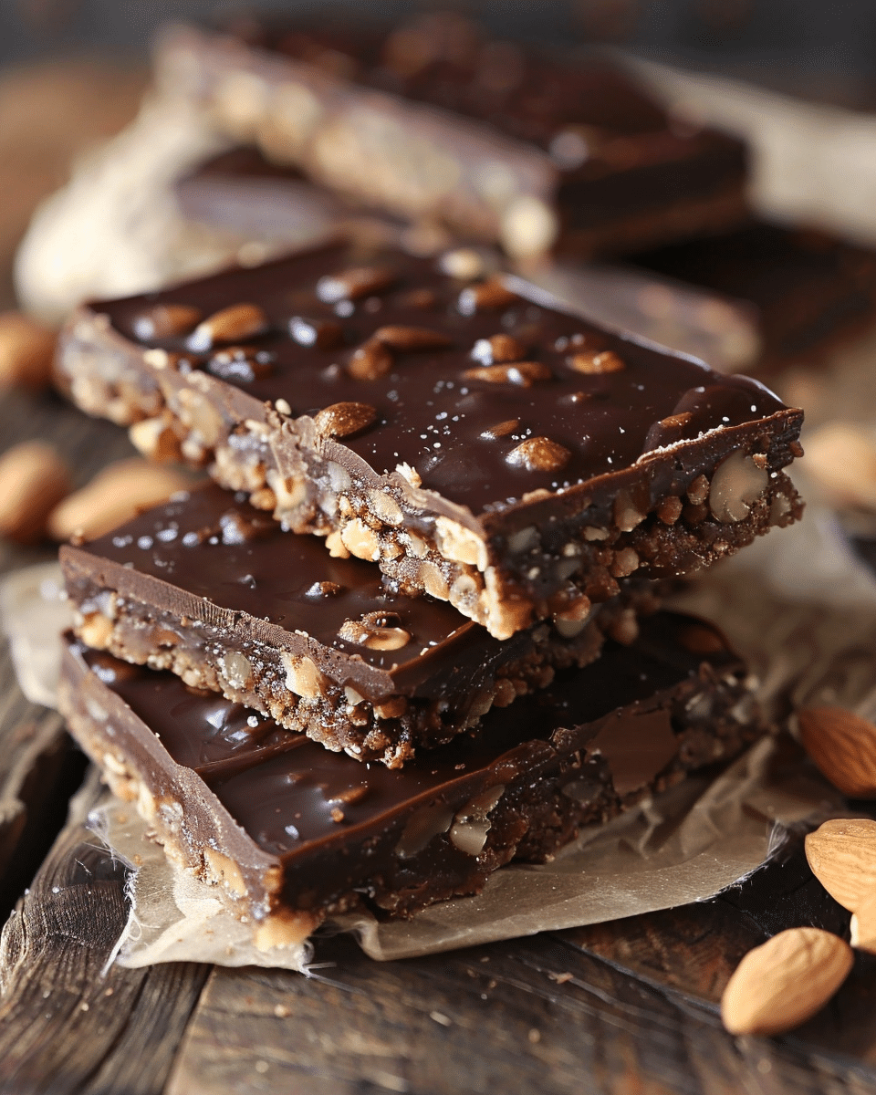 Dark Chocolate and Sea Salt Nut Bars