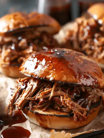 Dr Pepper Pulled Pork Sandwiches