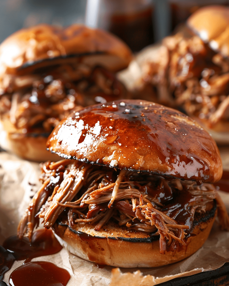 Dr Pepper Pulled Pork Sandwiches
