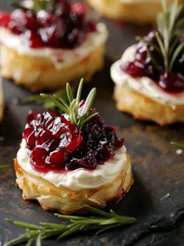 Festive Cranberry Brie Bites