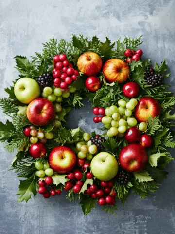 Festive Winter Salad Wreath