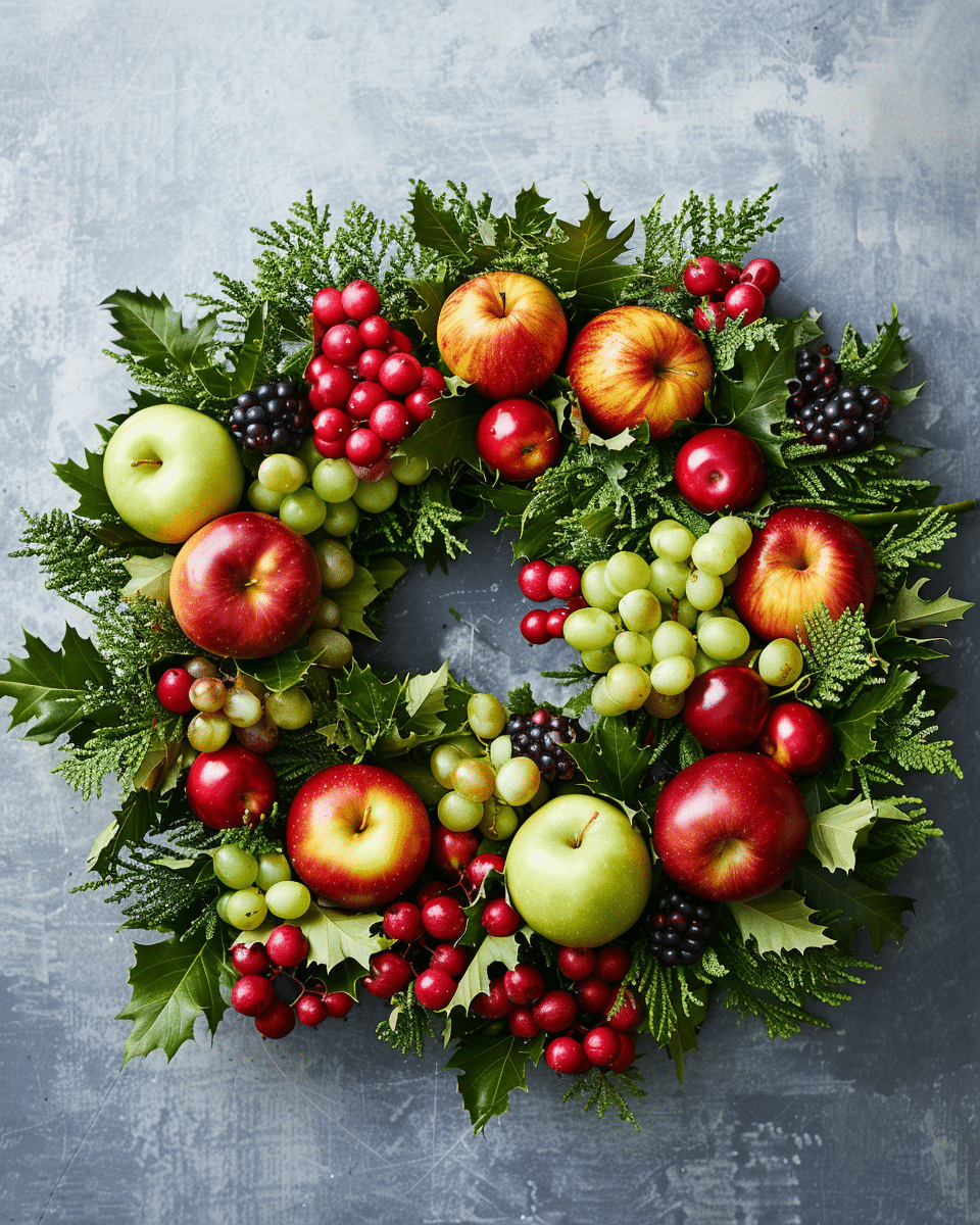 Festive Winter Salad Wreath