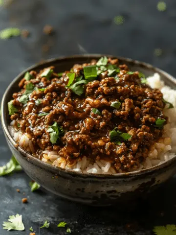 Ground Beef Hot Honey Bowl