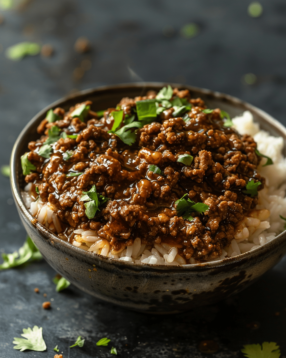 Ground Beef Hot Honey Bowl