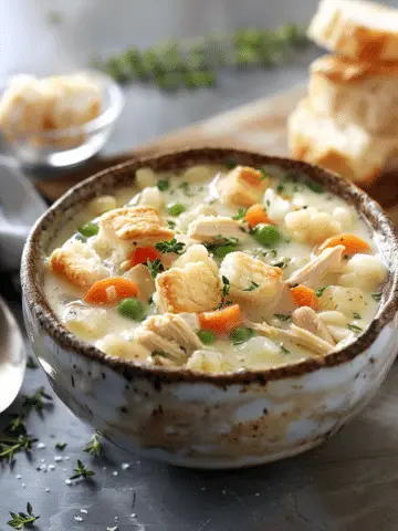 Healthy Chicken Pot Pie Soup
