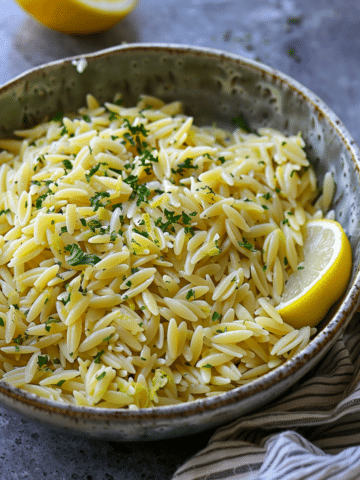Homemade Orzo al Limone