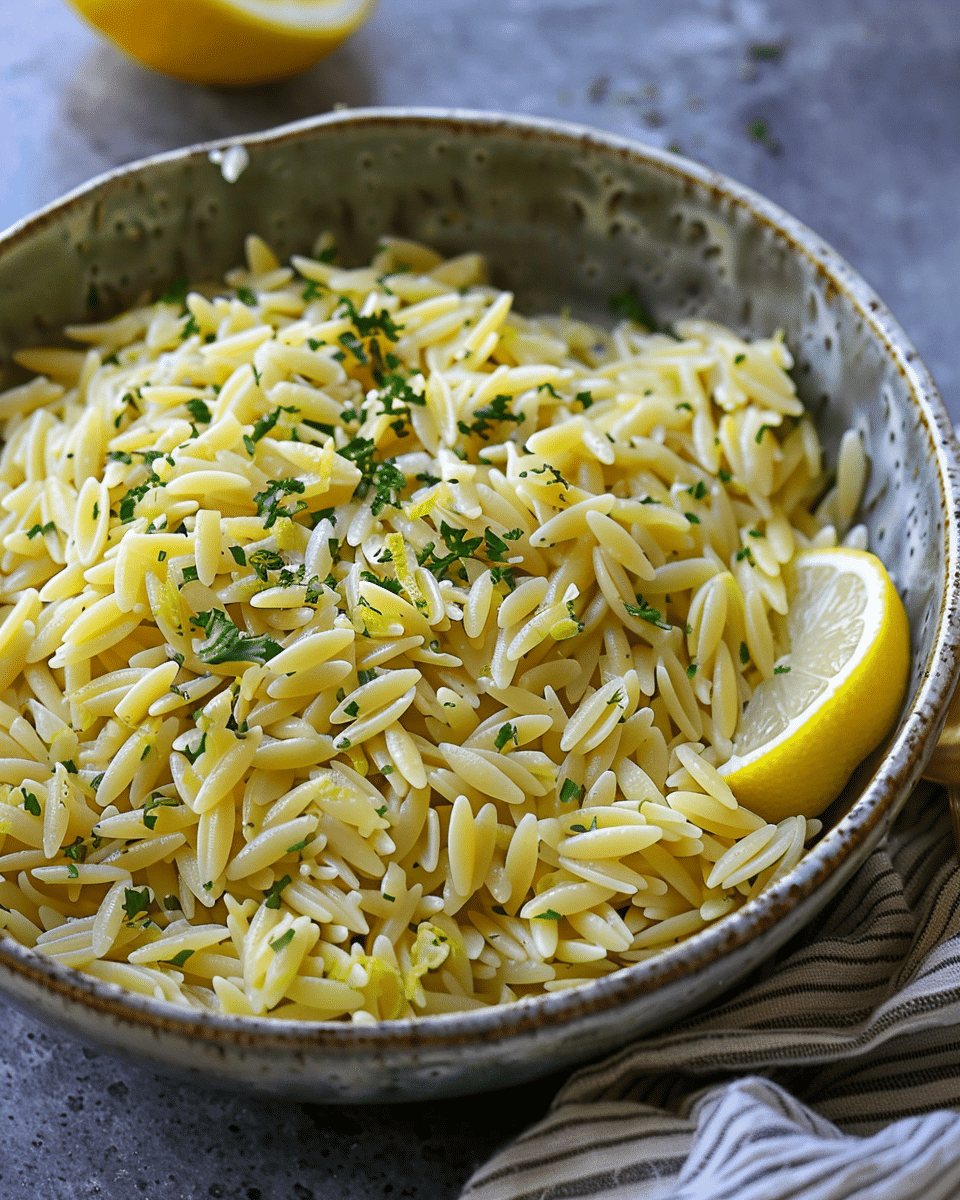 Homemade Orzo al Limone