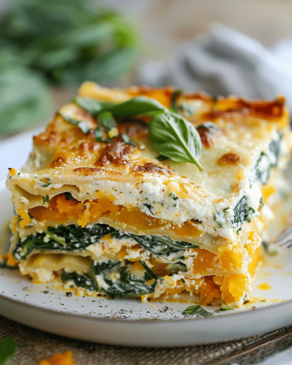 Italian‑Style Butternut Squash and Spinach Lasagna