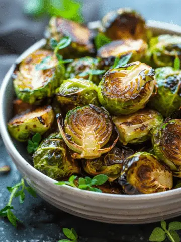 Maple Roasted Brussels Sprouts