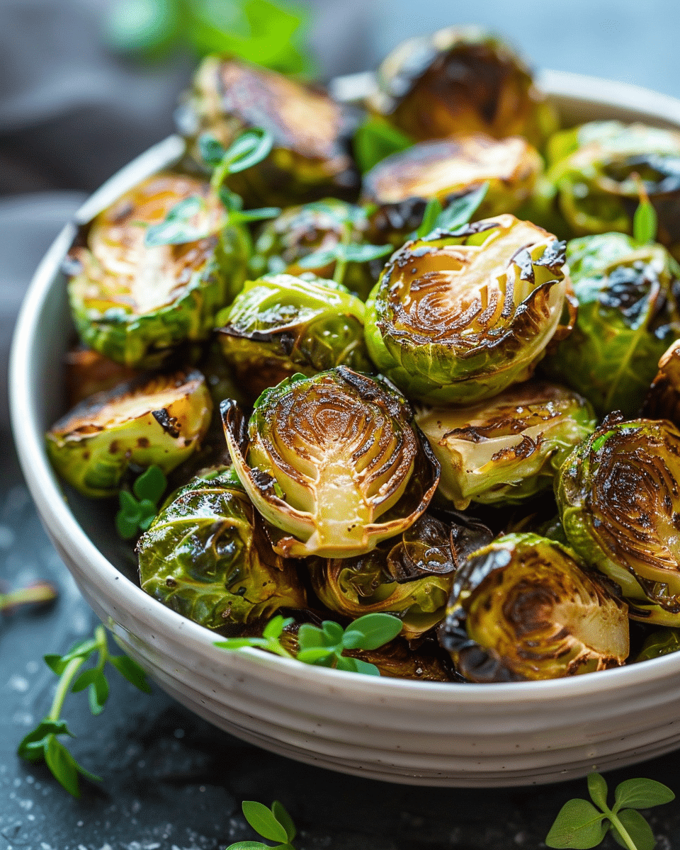 Maple Roasted Brussels Sprouts