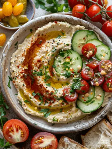 Mediterranean Bruschetta Hummus Platter