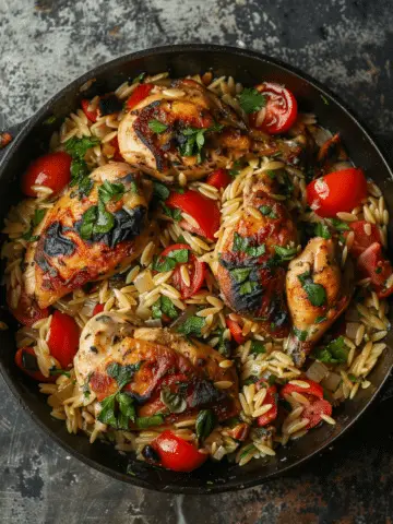 Mediterranean Chicken Orzo