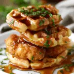 Mini Chicken & Waffle Bites with Hot Honey