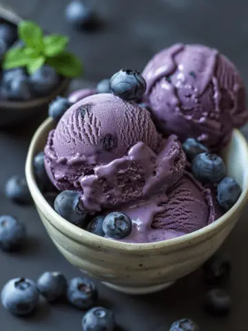 Ninja Creami Blueberry Ice Cream