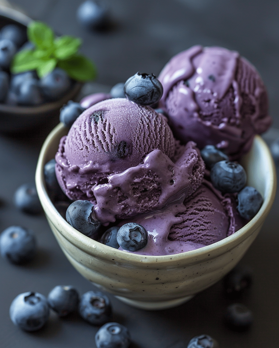 Ninja Creami Blueberry Ice Cream