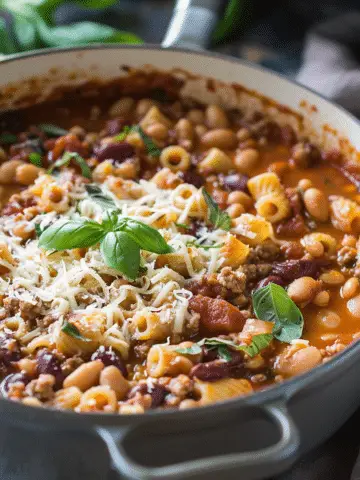 Pasta e Fagioli (Classic Italian Pasta and Beans)