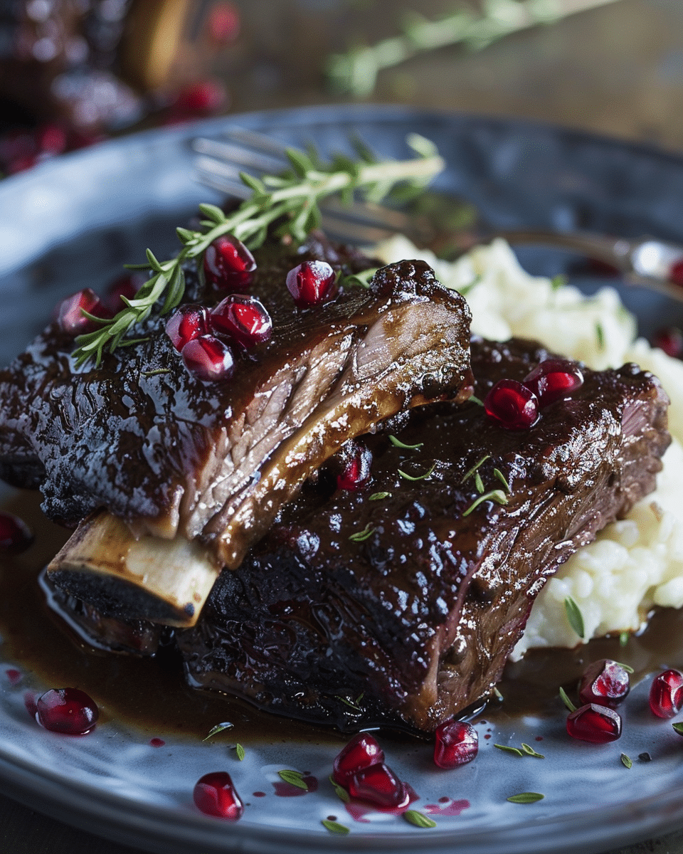 Pomegranate‑Braised Short Ribs