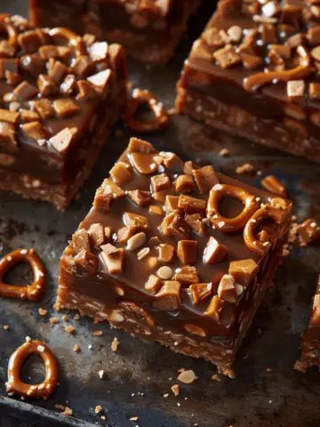 Quick No‑Bake Salted Caramel Pretzel Bars
