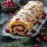 Savory Christmas Cranberry Roll‑Ups