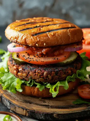 Smoky Vegan Bean Burgers
